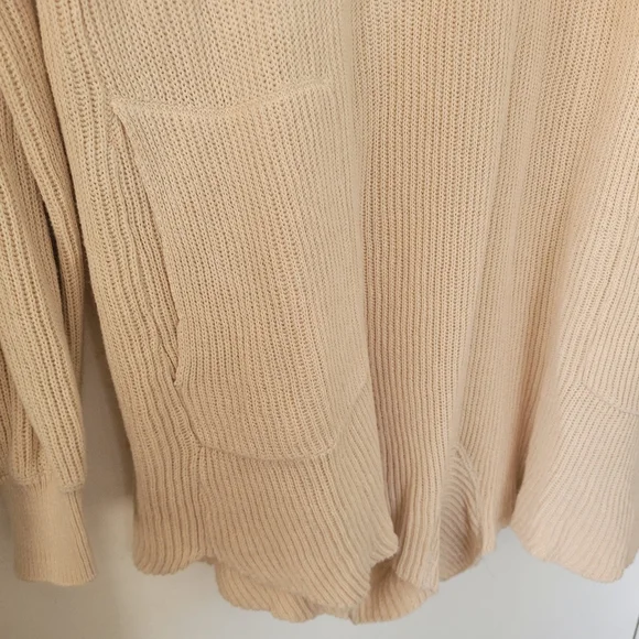 Free People FP Beach Picnic Sweater Romper Womens M Beige Linen Cotton Oversized - Picture 5 of 9